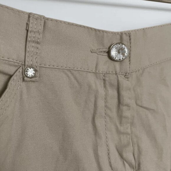 Laura Biagiotti Girls skirt Sz 9/10A/cm 140 Beige With Rhinestones Details - Picture 2 of 8